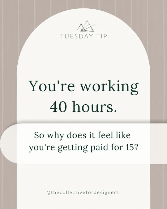 Instagram post: You're working 40 hours. So why does it feel like you're getting paid for 15?